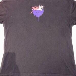 2512 Clothing Men's Black Graphic Tee with Purple Design